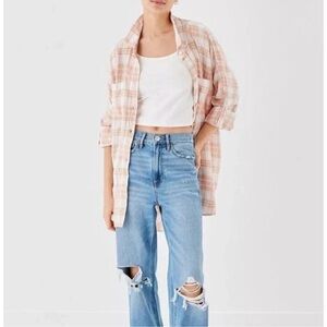 American Eagle Oversized Linen Top